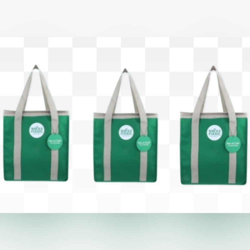 Whole Foods Market Insulated Reusable Cooler Green Grocery Shopping Bag …